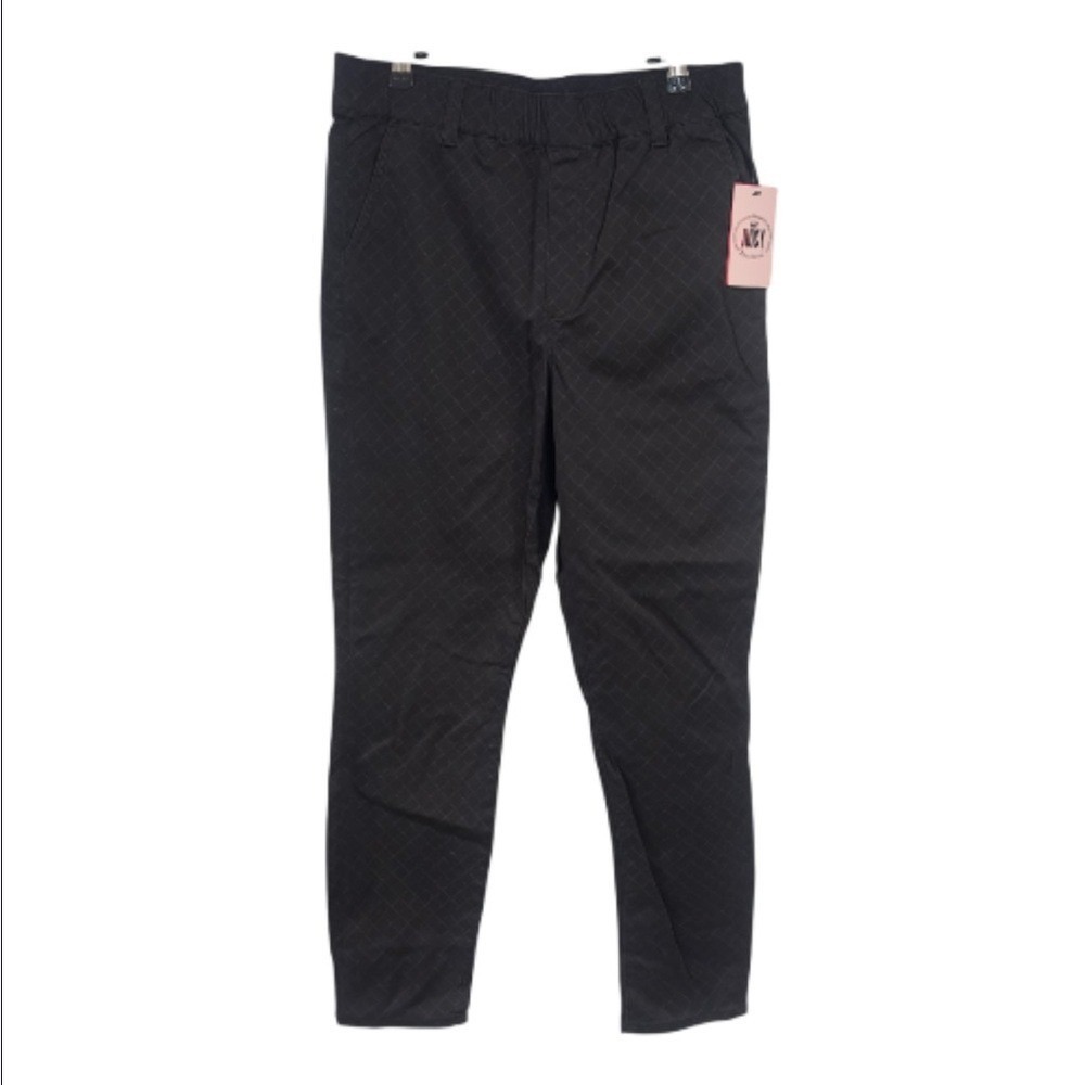 Juicy by Juicy Couture Women Black Diamond Lattice Print Skinny Trousers Size 10